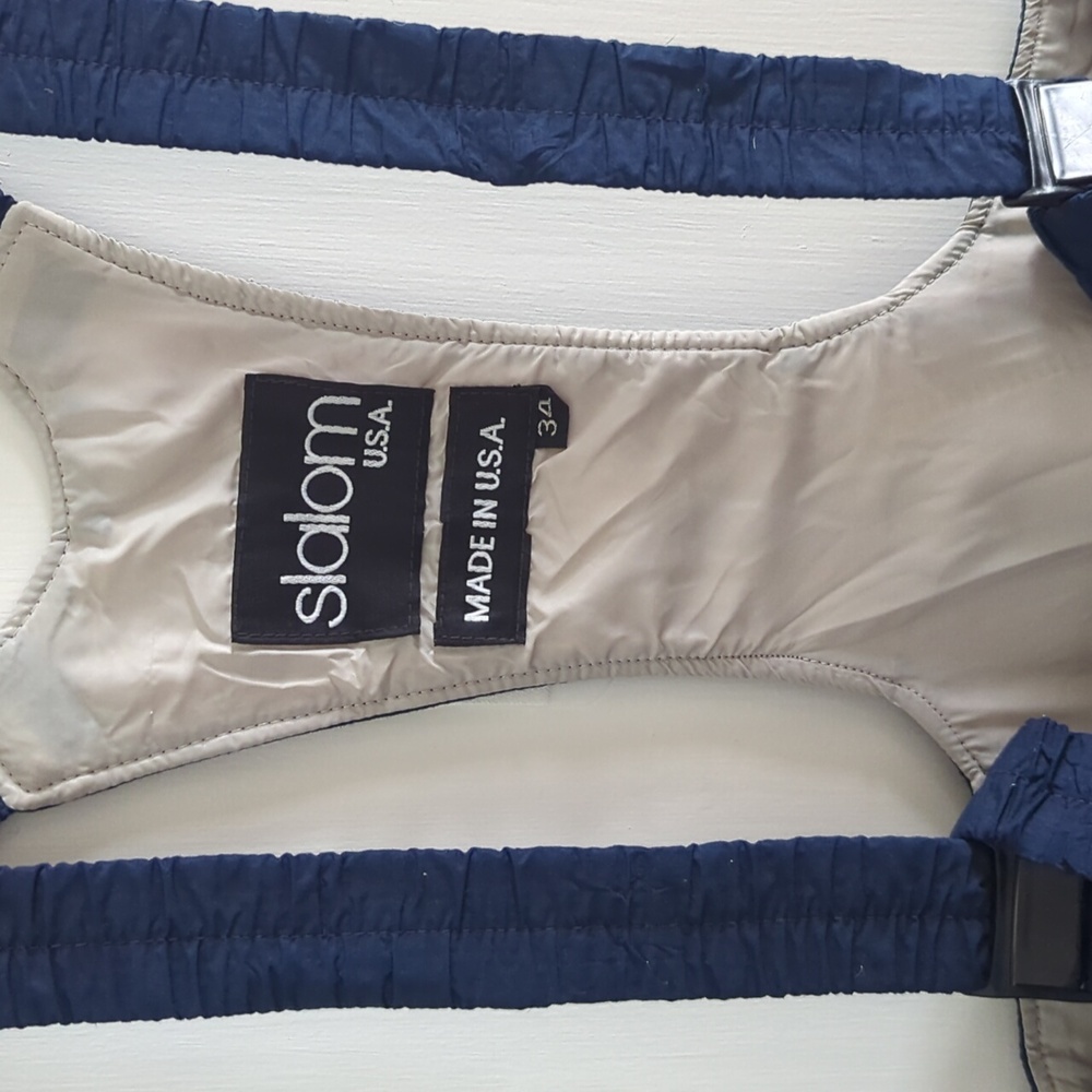 Slalom USA | Vintage Men's Navy Blue Ski Bib Overalls